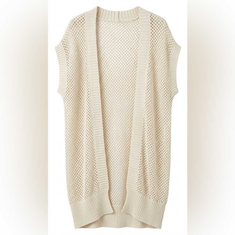 Elegant white knit shrug Cardigan dress office shrug sweater/beach cover up